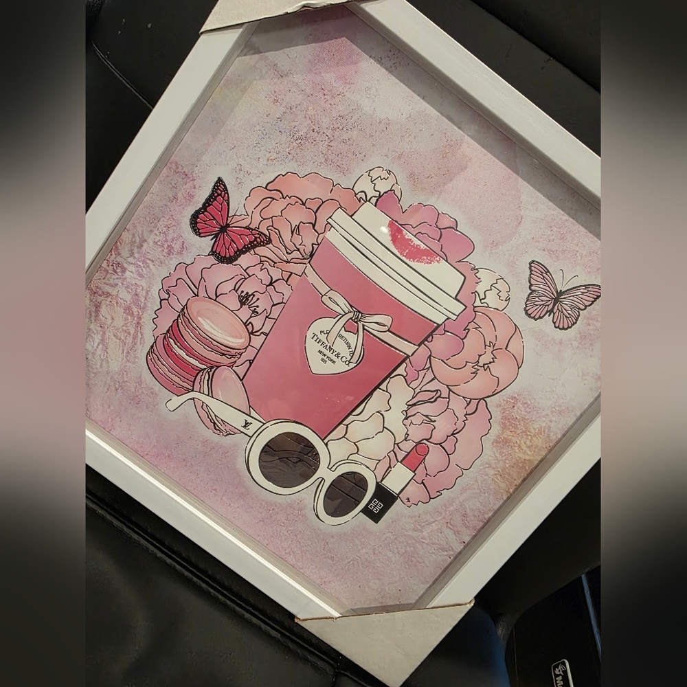 Fashion Inspired Pink Floral Art Print